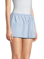 Gigi Pima Cotton Scallop-Trim Boxer