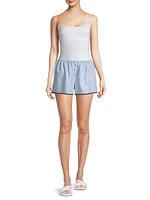 Gigi Pima Cotton Scallop-Trim Boxer