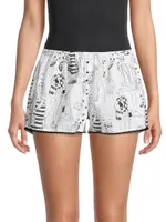 Gigi Cotton Scallop-Trim Lady Boxer