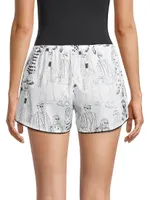 Gigi Cotton Scallop-Trim Lady Boxer