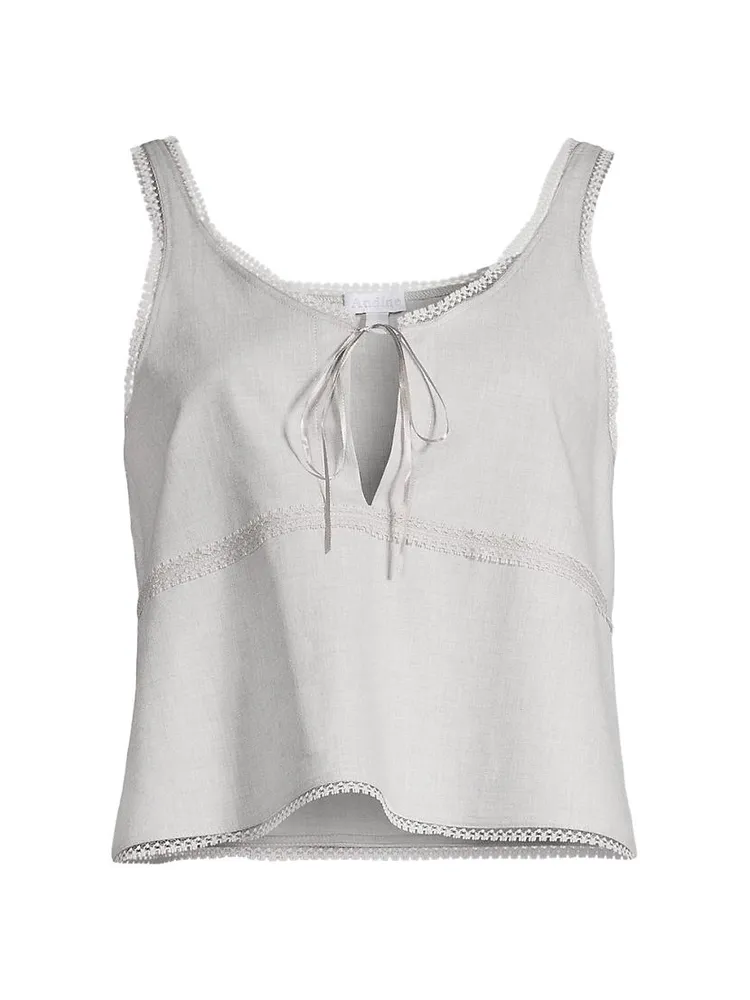 Lulu Cotton Tie-Front Tank