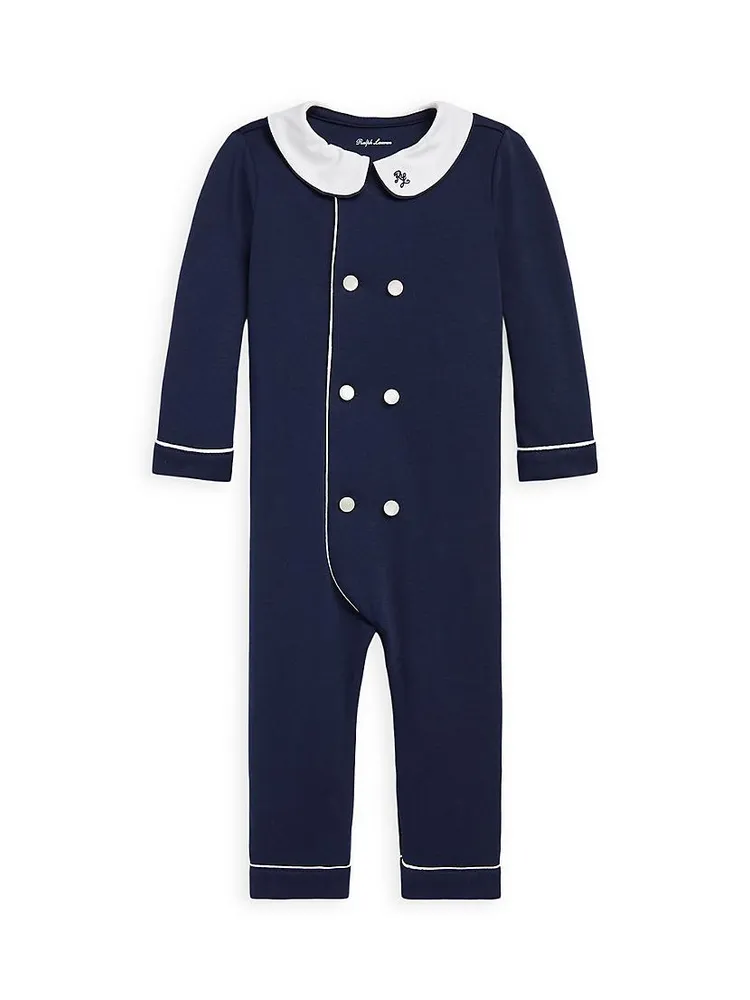 Baby Boy's Organic Cotton Double-Breasted Coverall