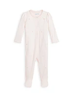 Baby Girl's Floral Organic Cotton Coverall