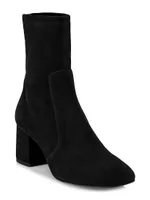 Sleek Suede Sock Booties