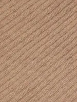Wool-Cashmere Ribbed Asymmetrical Sweater