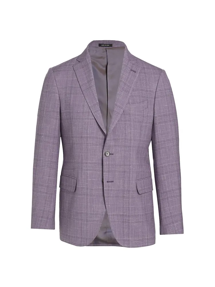 COLLECTION Plaid Textured Wool-Blend Blazer