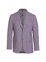 COLLECTION Plaid Textured Wool-Blend Blazer