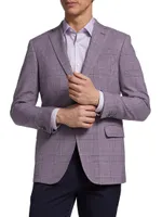 COLLECTION Plaid Textured Wool-Blend Blazer