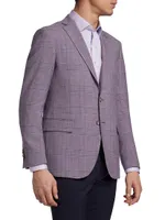 COLLECTION Plaid Textured Wool-Blend Blazer