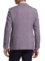 COLLECTION Plaid Textured Wool-Blend Blazer