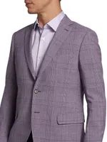 COLLECTION Plaid Textured Wool-Blend Blazer