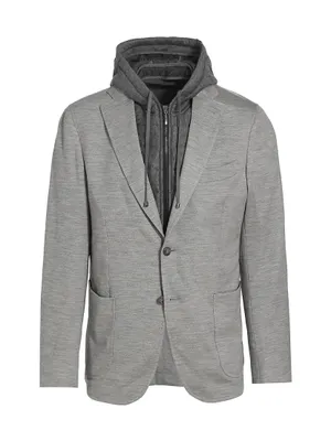 Slim-Fit Lined Wool Jersey Blazer