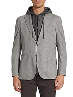 Slim-Fit Lined Wool Jersey Blazer