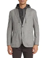 Slim-Fit Lined Wool Jersey Blazer