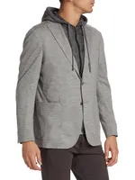 Slim-Fit Lined Wool Jersey Blazer