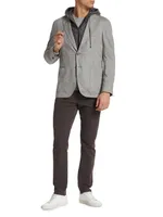 Slim-Fit Lined Wool Jersey Blazer