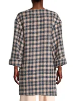 Plaid Cotton-Blend Coat