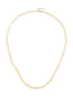 14K Yellow Gold, Silk & Opal Beaded Necklace
