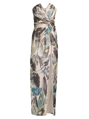 Finn Leafy Column Gown