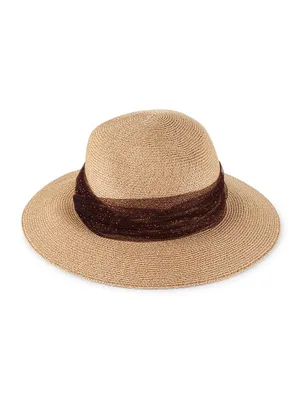 Courtney Packable Straw Fedora