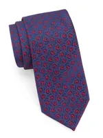 Neat Swirl Bean Silk Tie