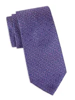 Open Bean Silk Jacquard Tie