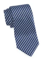 Seersucker Striped Silk Tie