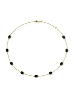 Confetti 18K Yellow Gold & Onyx Short Station Necklace