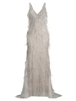 Fringed Sleeveless Gown