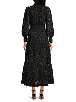 Objet D'Art Richter Lace Bishop-Sleeve Maxi Dress