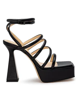 Strappy Leather Platform Sandals