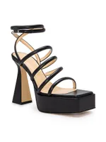 Strappy Leather Platform Sandals