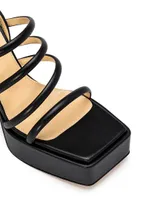 Strappy Leather Platform Sandals