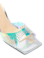 Crystal-Embellished Star Mules