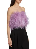 Zaina Feather Bustier Top