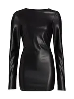 Julie Faux Leather Mini Dress