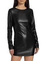 Julie Faux Leather Mini Dress