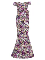 Radoslava Printed Floor-Length Gown