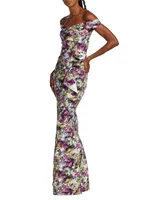 Radoslava Printed Floor-Length Gown