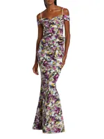 Radoslava Printed Floor-Length Gown