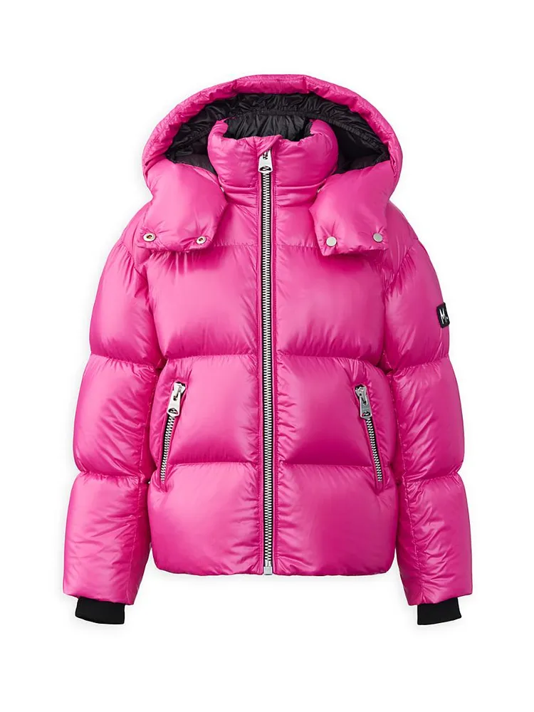 Little Girl's & Jesse Lustrous Lightweight Down Hooded Jacket