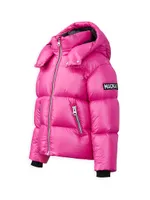 Little Girl's & Jesse Lustrous Lightweight Down Hooded Jacket