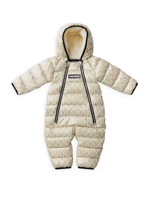 Baby's Bambi Lightweight Down Monogram Snowsuit