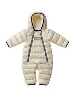 Baby's Bambi Lightweight Down Monogram Snowsuit