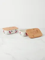 Vintage Cherry Dot 2-Piece Covered Container Set