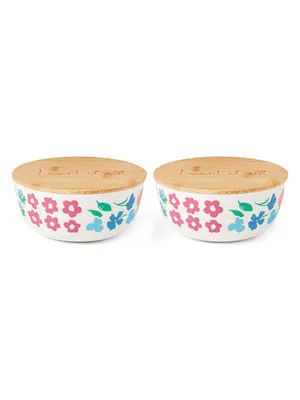 Floral Fields 2-Piece Covered Bowl Set