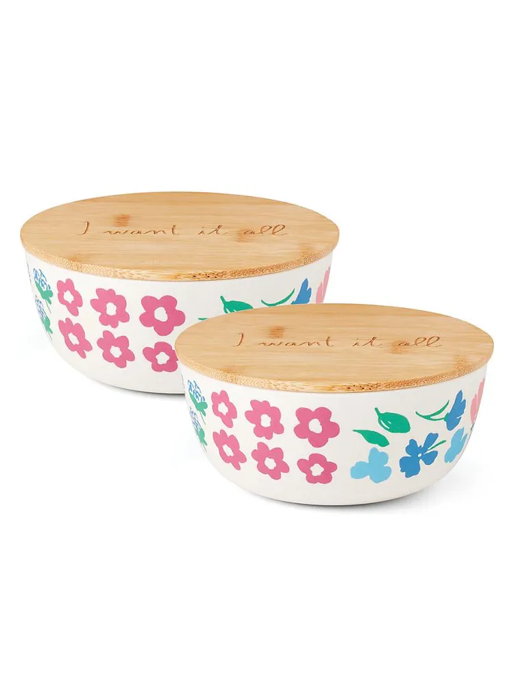 Floral Fields 2-Piece Covered Bowl Set