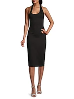 Halterneck Midi-Dress