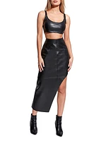 Fallon Recycled Leather Skirt