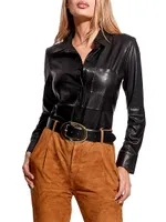 LA Nuit Recycled Leather Blouse